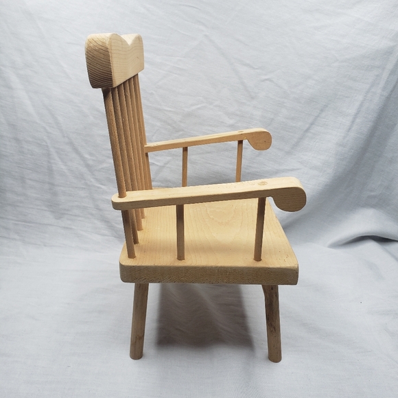 Cottage Handcrafted Wood Doll Sized Chair and Farm Fresh Egg Sign Shadowbox - Picture 2 of 9